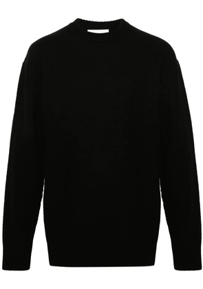 Jil Sander crew-neck boiled wool jumper - Black