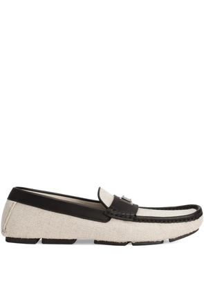 Dolce & Gabbana logo-plaque loafers - Neutrals