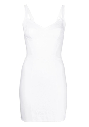 Dolce & Gabbana lace-panelling bustier dress - White