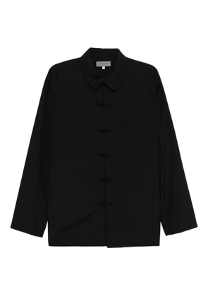 Yohji Yamamoto button-up long-sleeved shirt - Black