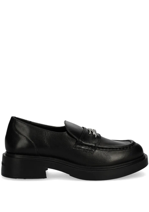 Karl Lagerfeld logo-plaque loafers - Black