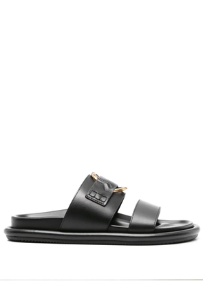 Moncler Bell leather slides - Black