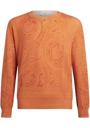 ETRO paisley silk-cashmere sweater - Orange