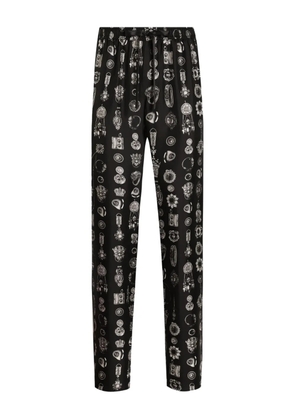 Dolce & Gabbana medallion print trousers - Black