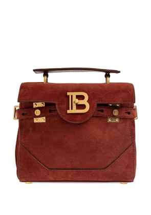 Balmain logo-plaque top-handle tote bag - Brown