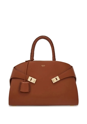 Ferragamo medium The Hug leather tote bag - Brown