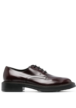 Tod's leather derby shoes - Red