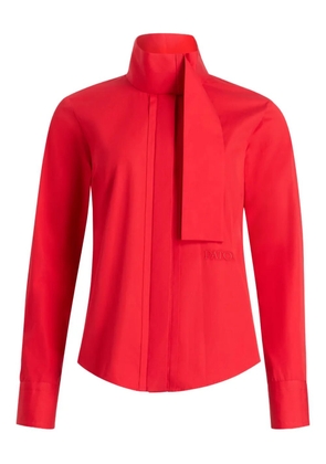 Patou scarf-collar shirt - Red