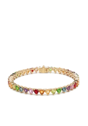 Yvonne Léon 9kt yellow gold gemstone eternity bracelet