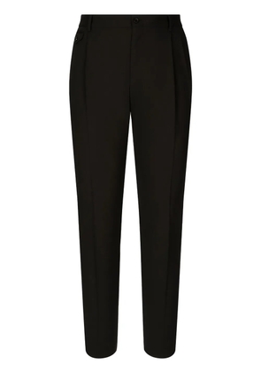 Dolce & Gabbana tapered-leg box-pleat trousers - Black