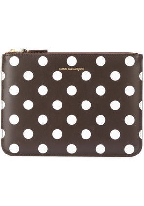 Comme Des Garçons Wallet polka dot-print wallet - Brown