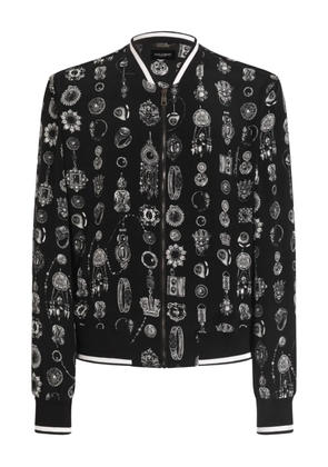 Dolce & Gabbana jewel-print zip jacket - Black