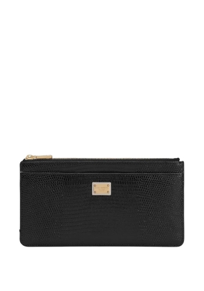 Dolce & Gabbana zip-top leather wallet - Black