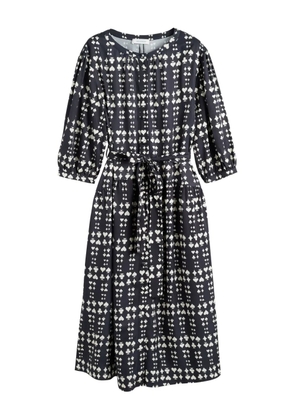 Chinti & Parker Queen of Hearts printed belted midi dress - Black