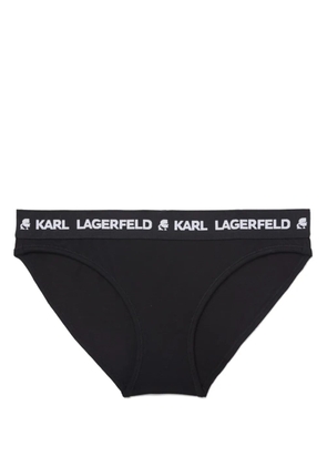Karl Lagerfeld logo-waistband briefs - Black
