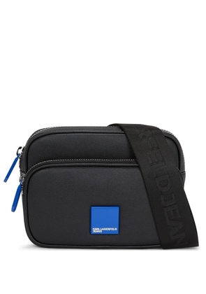 Karl Lagerfeld Jeans logo-patch messenger bag - Black