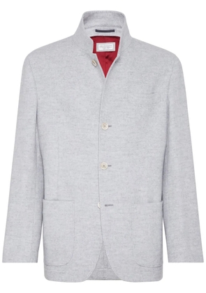 Brunello Cucinelli cashmere single-breasted coat - Grey