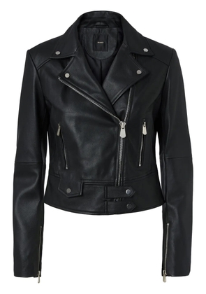 PINKO cropped biker jacket - Black