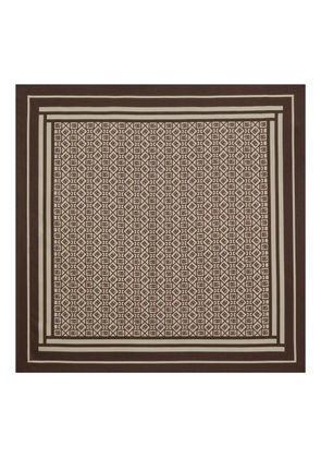 Dolce & Gabbana monogram-pattern silk scarf - Brown