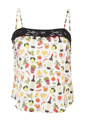 Fleur Du Mal Charlotte lace camisole top - White