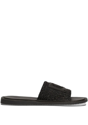 Dolce & Gabbana logo-appliqué slides - Black