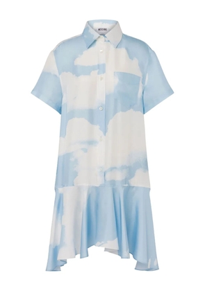 Moschino Archive Clouds print shirt mini dress - Blue