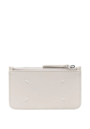 Maison Margiela four-stitch leather card holder - Neutrals
