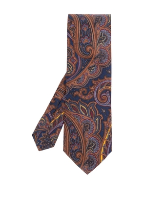 ETRO paisley-print silk tie - Blue