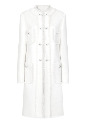 Dolce & Gabbana DNA single-breasted tweed coat - White