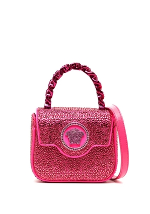 Versace La Medusa crystal-embellished mini bag - Pink