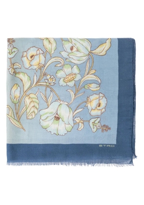 ETRO floral-print scarf - Blue