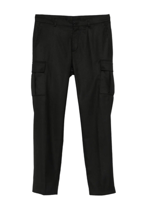 Karl Lagerfeld pressed-crease cargo trousers - Black