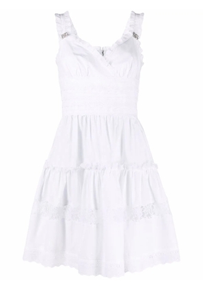 Dolce & Gabbana broderie-anglaise tiered minidress - White