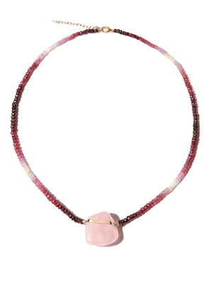 JIA JIA 14kt yellow gold quartz ruby ombre beaded necklace
