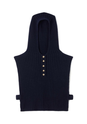 SANDRO hooded buttoned scarf - Blue