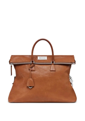 Maison Margiela leather 5AC top-handle shoulder bag - Brown