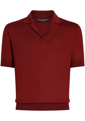 Dolce & Gabbana logo-embroidered polo shirt