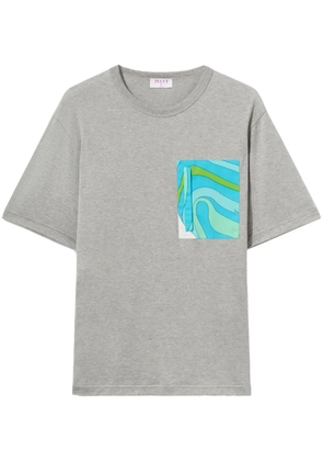PUCCI contrasting-pocket cotton T-shirt - Grey