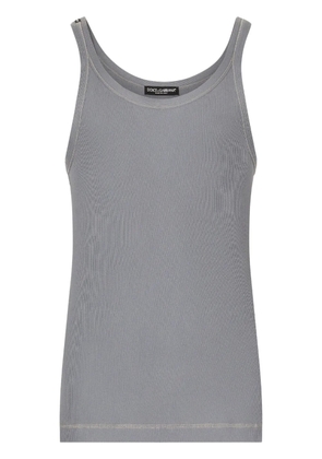 Dolce & Gabbana scoop-neck cotton tank top - Grey