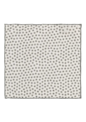 Brunello Cucinelli polka-dot pocket square - White