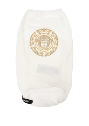 Versace Medusa Head-embroidered bathrobe - White