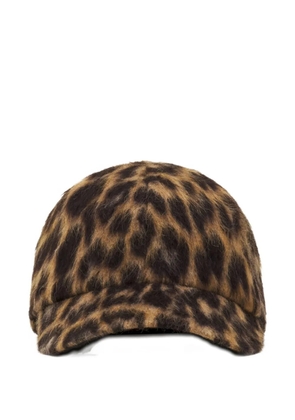 Lanvin leopard-print cap - Brown