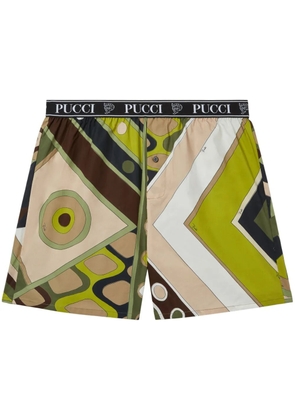 PUCCI Vivara-print cotton boxers - Green
