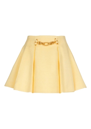 Balmain chain-detail mini skirt - Yellow