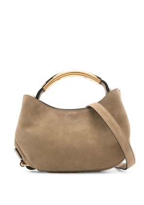 Moschino Handle Me suede tote bag - Neutrals