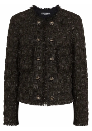 Dolce & Gabbana Gabbana lamé jacquard jacket - Black