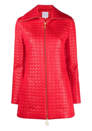 Patou monogram-quilted shell jacket - Red