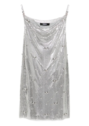 Versace aluminum metal mesh dress - Silver