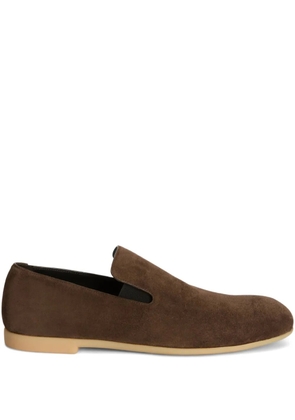 Jil Sander suede loafers - Brown