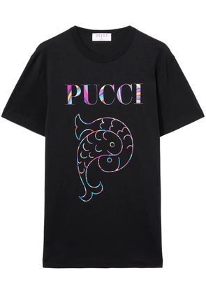 PUCCI logo-print cotton T-shirt - Black